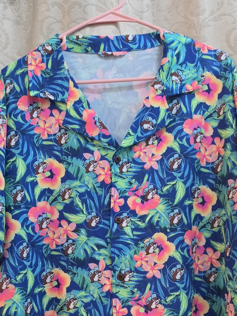 Buccees Tropical Floral Button-Up Shirt and Swim Trunks